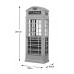 Drinks Cabinet - Iconic BT Telephone Box Style Bar in Stone Grey